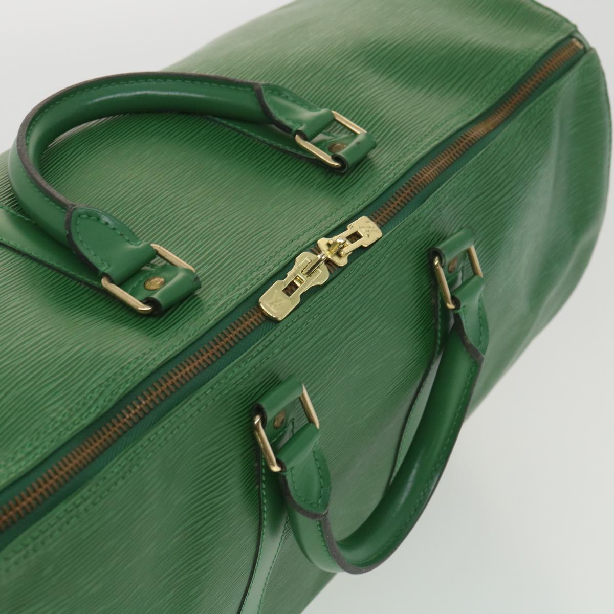 LOUIS VUITTON Epi Keepall 50 Boston Bag Green M42964 LV Auth bs4357