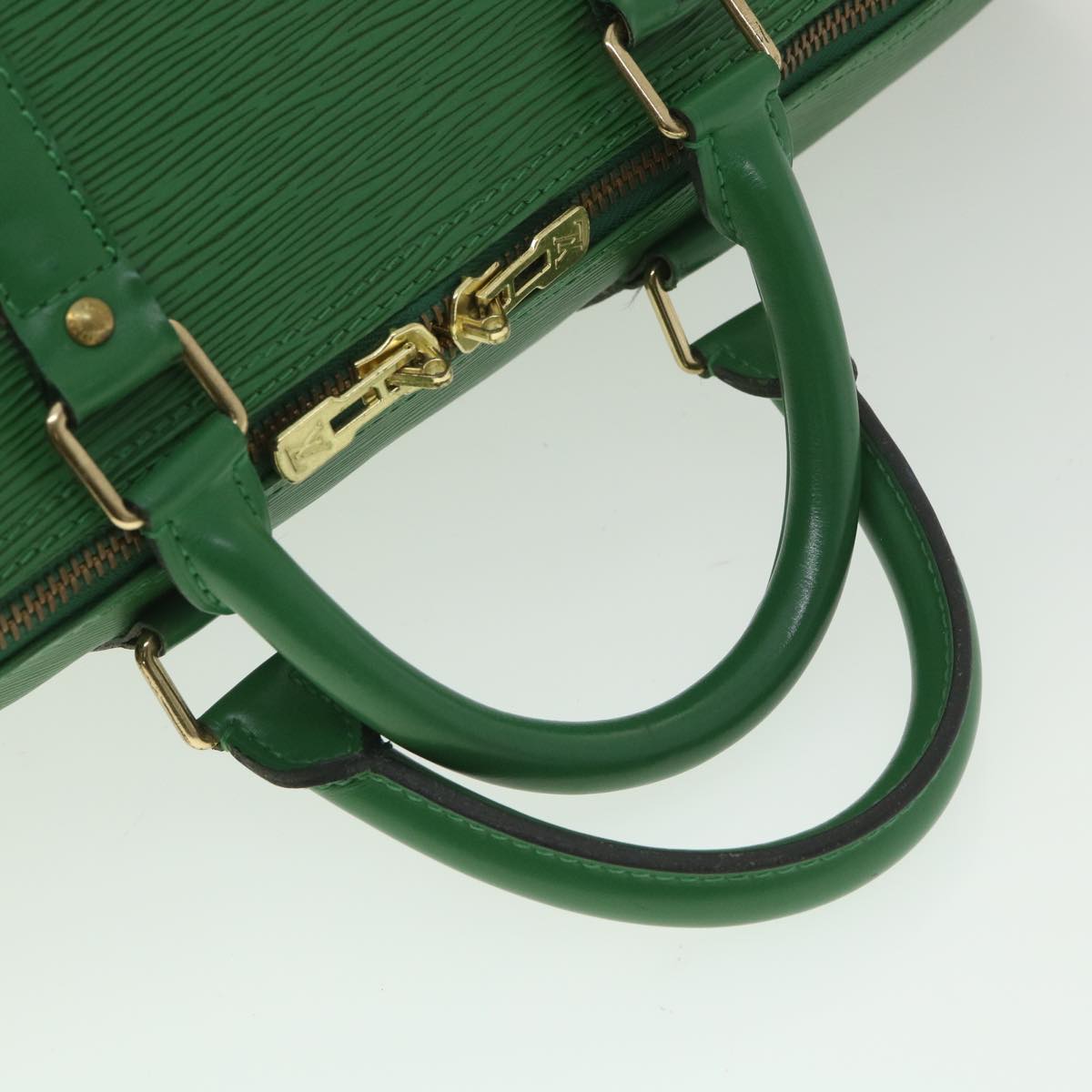 LOUIS VUITTON Epi Keepall 50 Boston Bag Green M42964 LV Auth bs4357