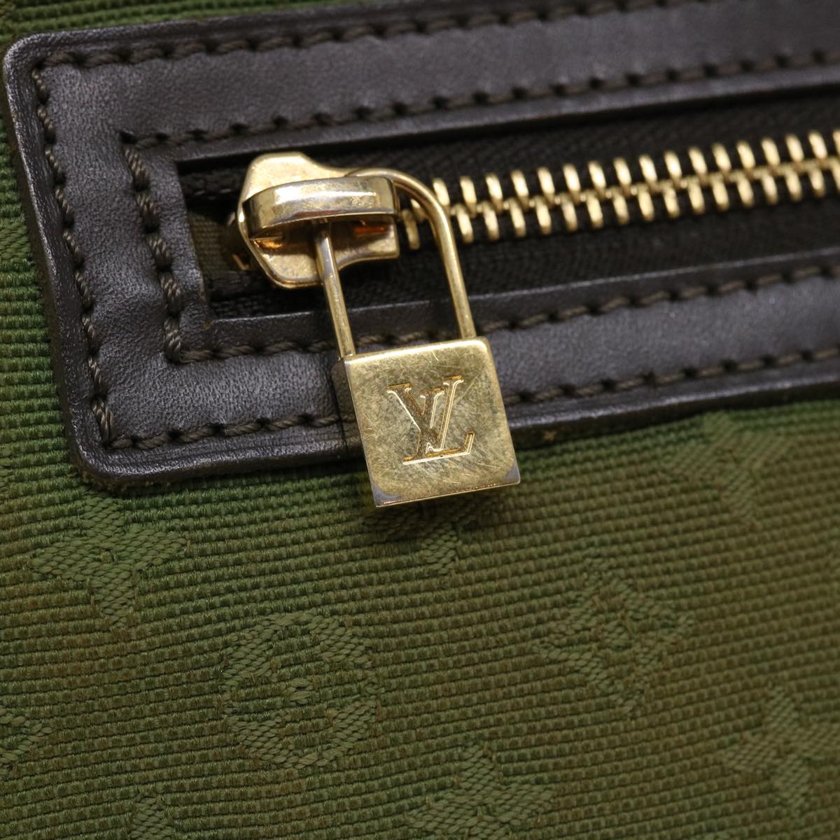 LOUIS VUITTON Monogram Mini Suck Catlin Hand Bag TST Khaki M92327 LV Auth bs4378