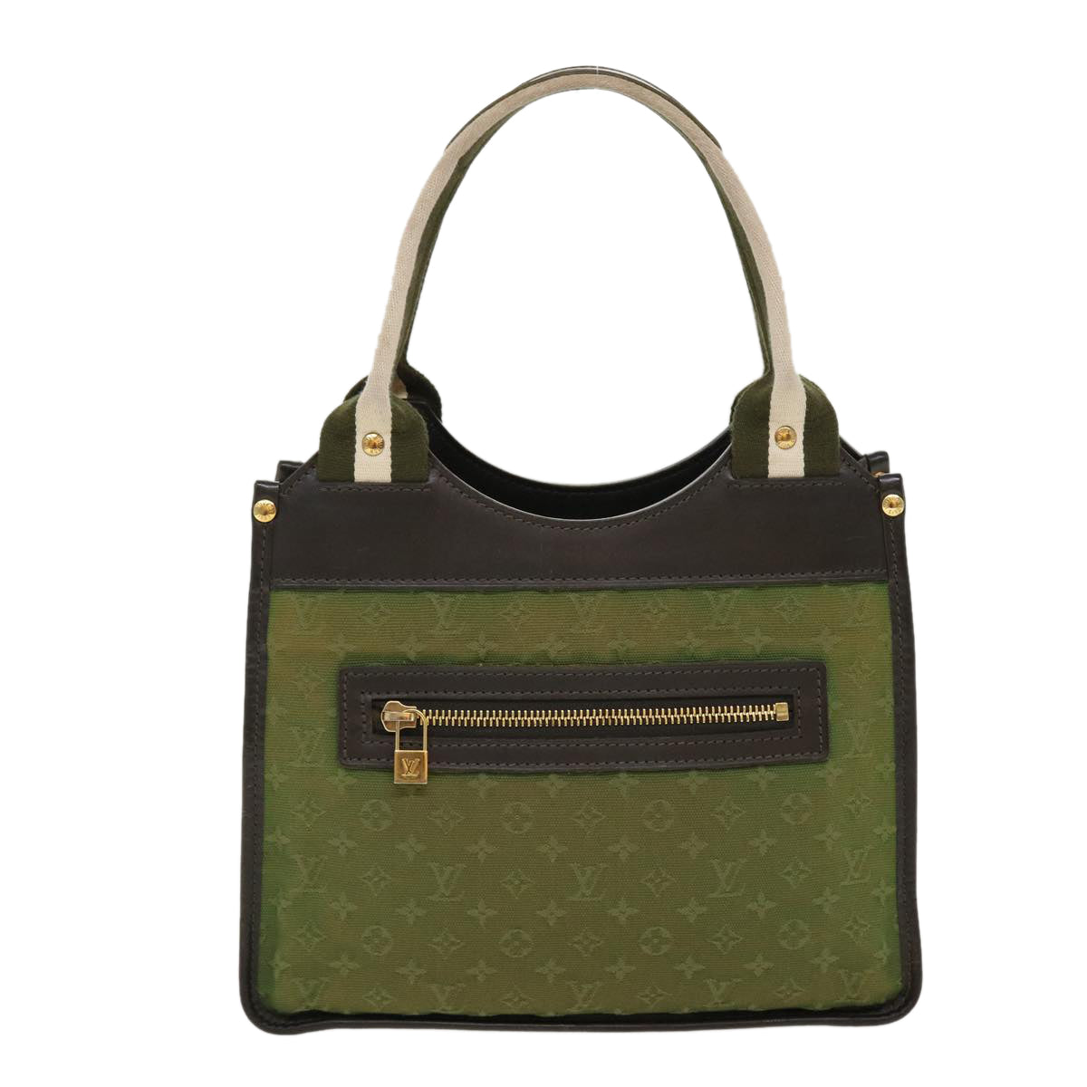 LOUIS VUITTON Monogram Mini Suck Catlin Hand Bag TST Khaki M92327 LV Auth bs4378