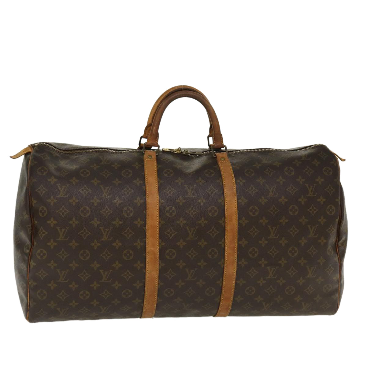 LOUIS VUITTON Monogram Keepall 60 Boston Bag M41422 LV Auth bs4392