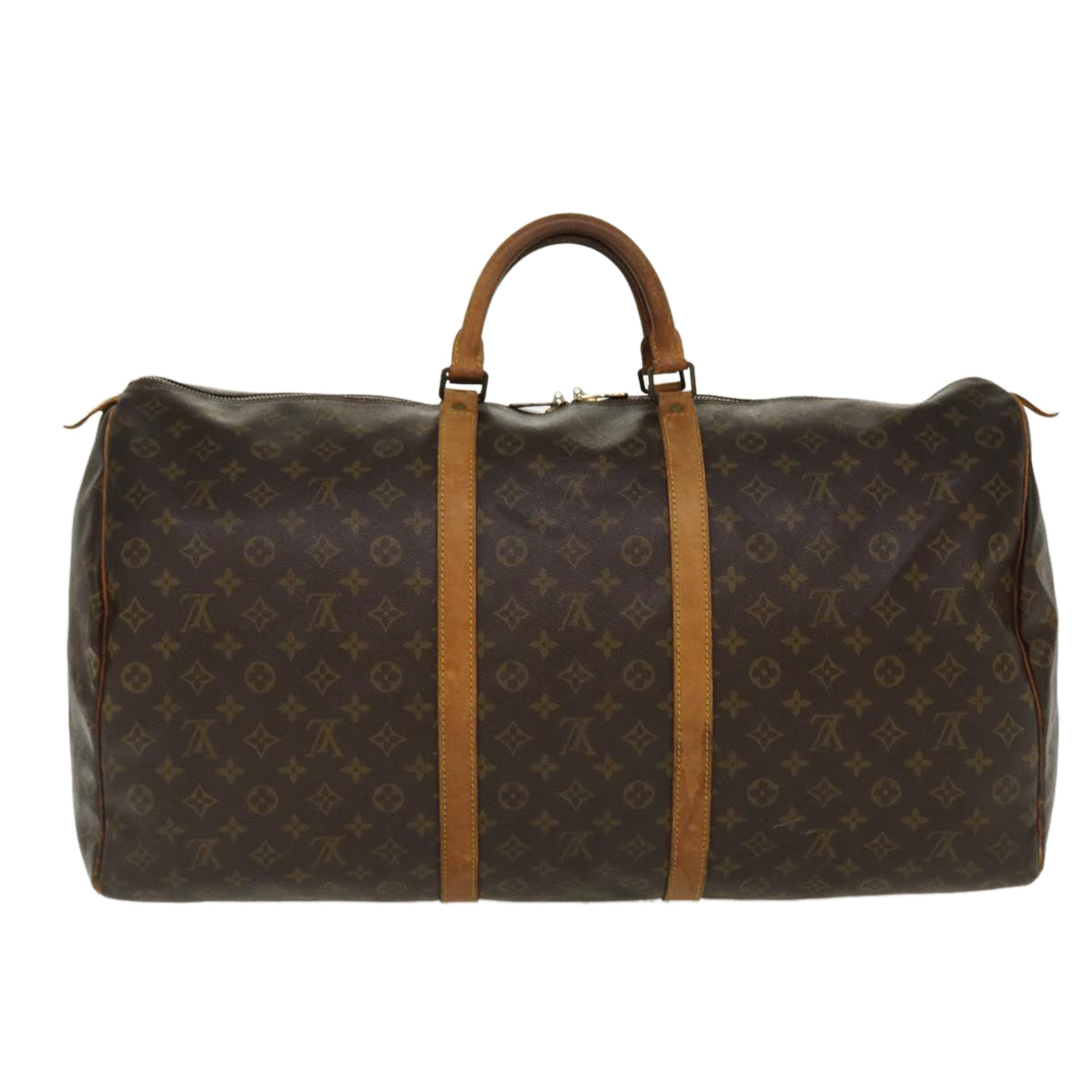 LOUIS VUITTON Monogram Keepall 60 Boston Bag M41422 LV Auth bs4392