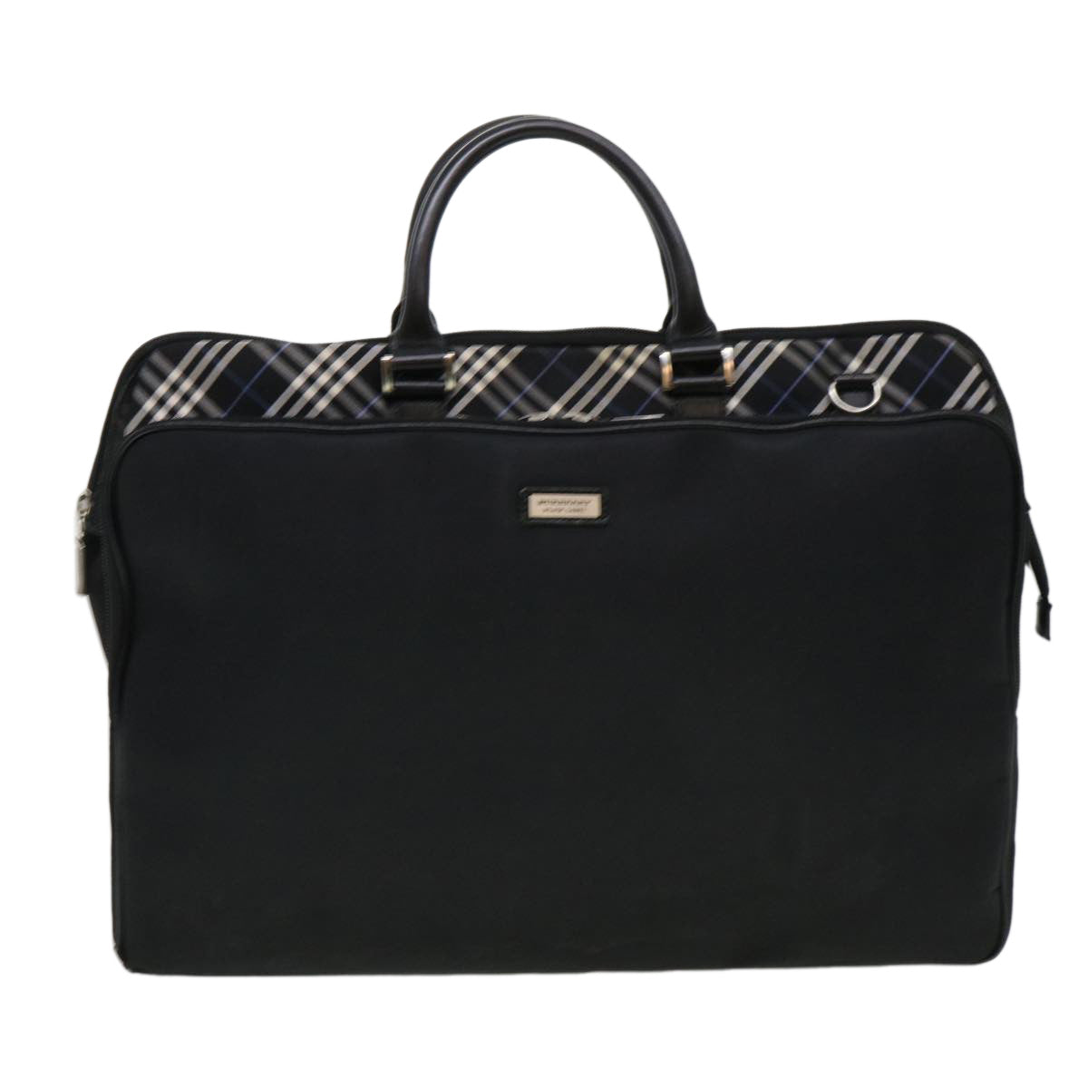 BURBERRY Nova Check Business Bag Nylon Black Auth bs4402