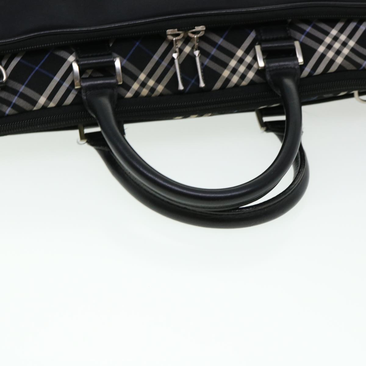 BURBERRY Nova Check Business Bag Nylon Black Auth bs4402