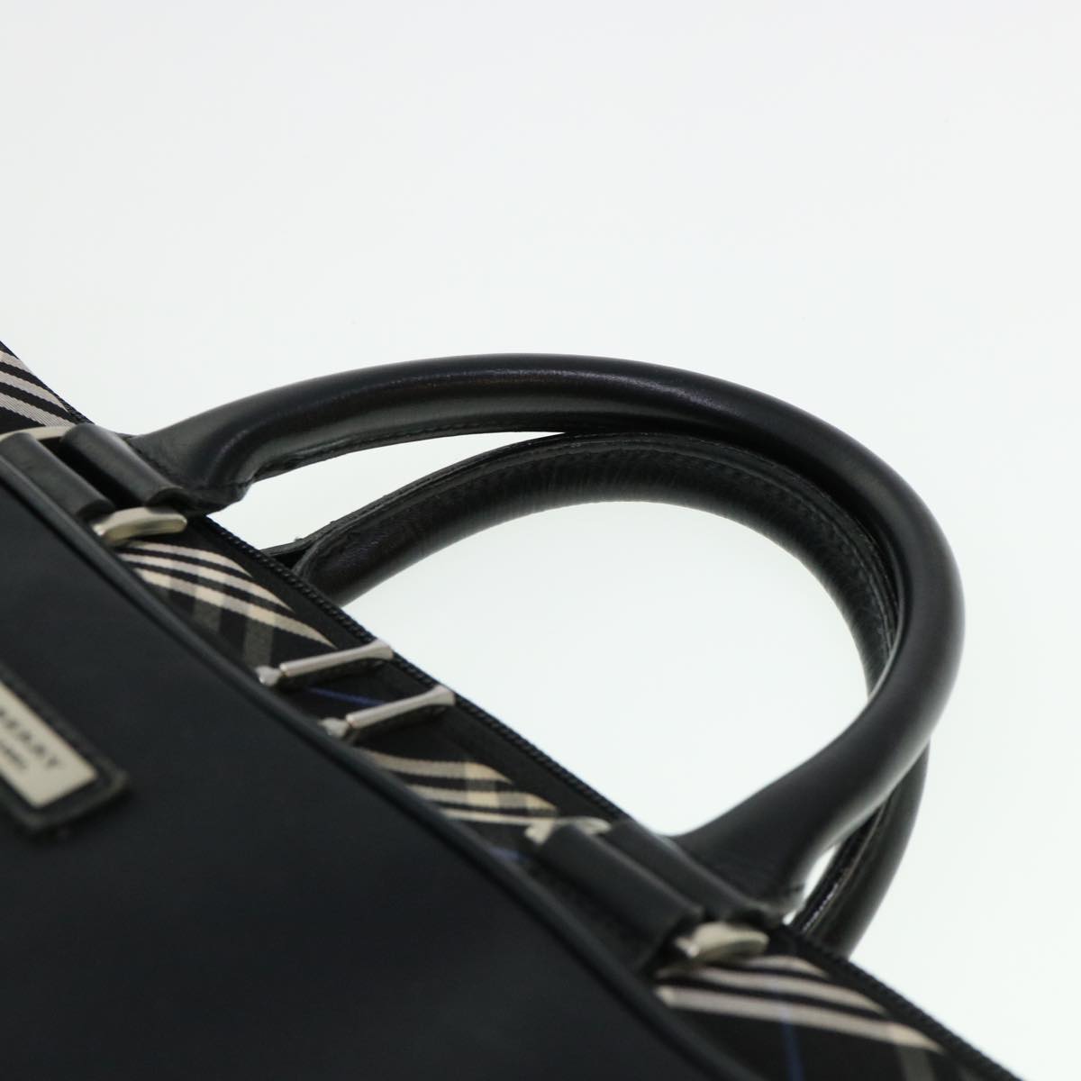 BURBERRY Nova Check Business Bag Nylon Black Auth bs4402