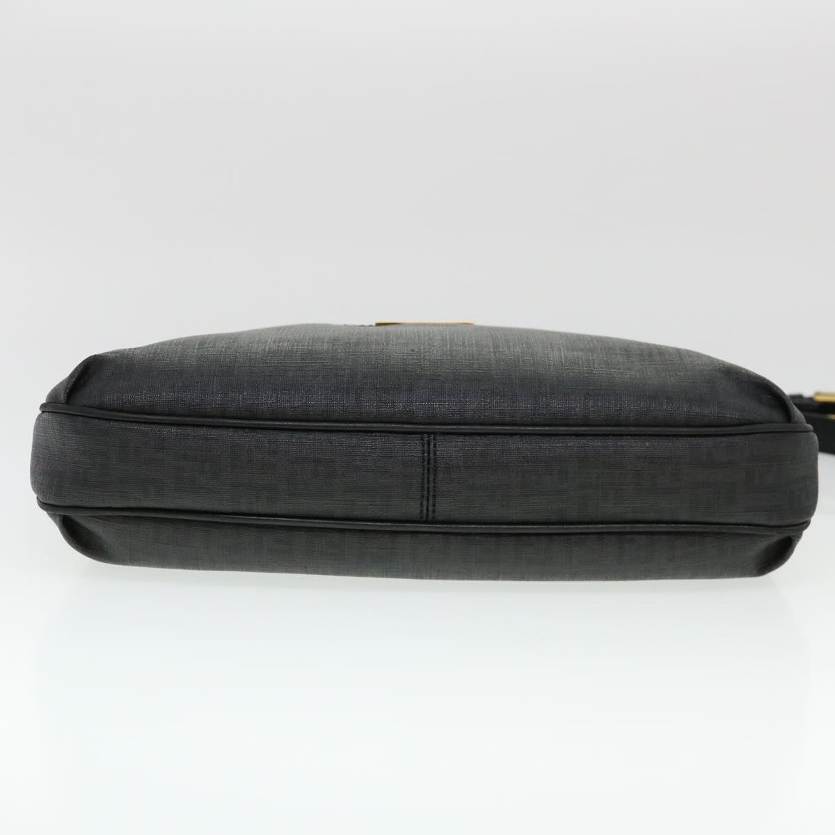 FENDI Zucchino Canvas Shoulder Bag Black 8BT206-FB5 129-2580 Auth bs4435