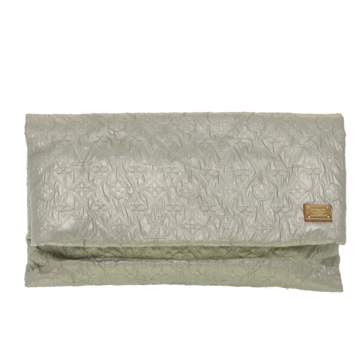 LOUIS VUITTON Monogram Lime Light Clutch PM Clutch Bag Silver M95576 LV bs4453