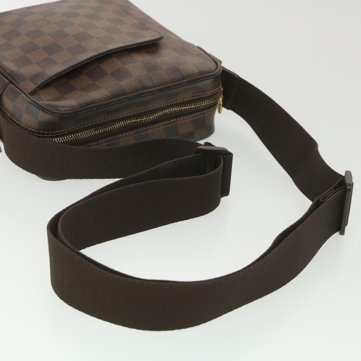 LOUIS VUITTON Damier Ebene Olaf PM Shoulder Bag N41442 LV Auth bs4461