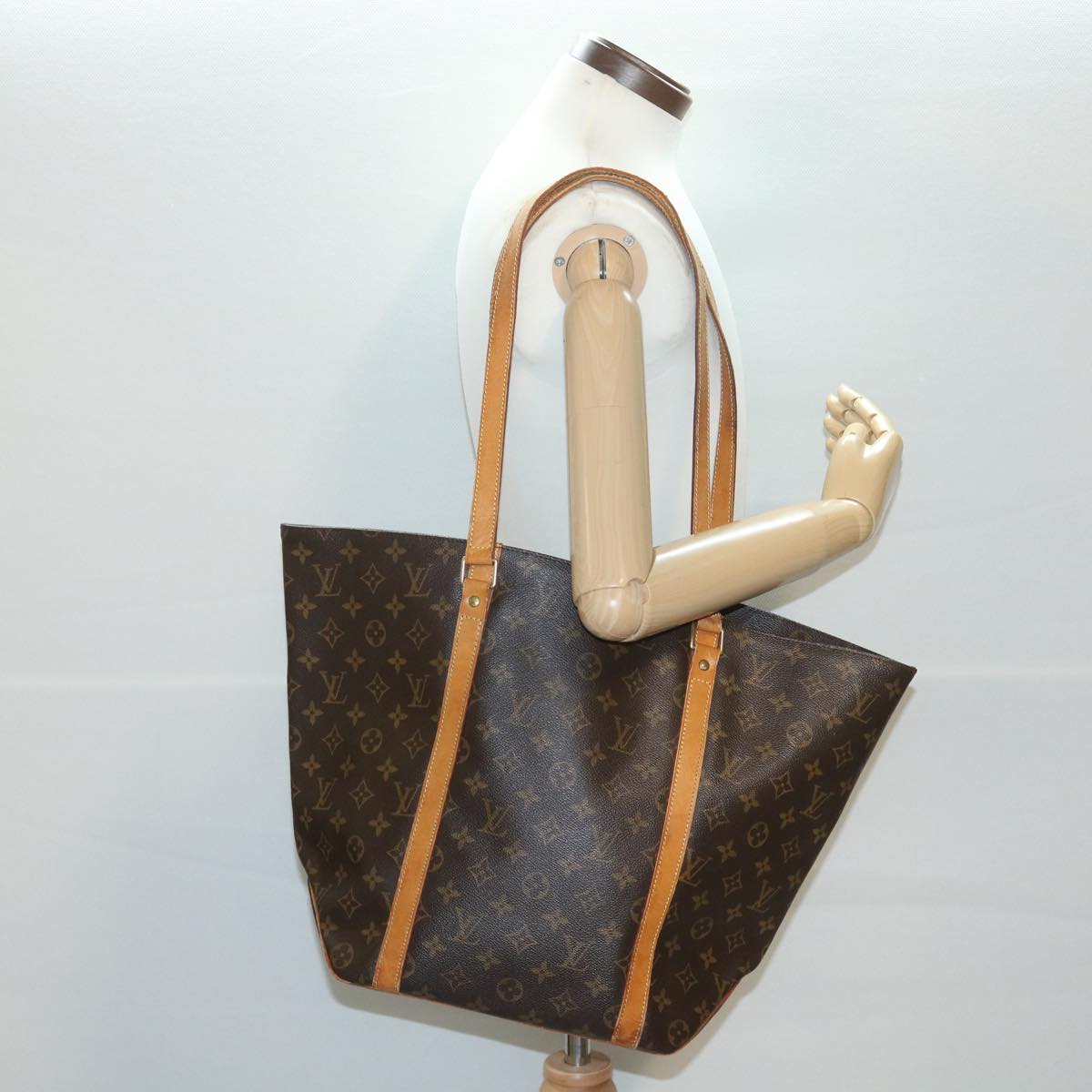 LOUIS VUITTON Monogram Sac Shopping Tote Bag M51108 LV Auth bs4474