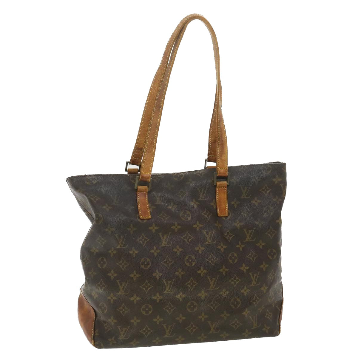 LOUIS VUITTON Monogram Cabas Mezzo Tote Bag M51151 LV Auth bs4475