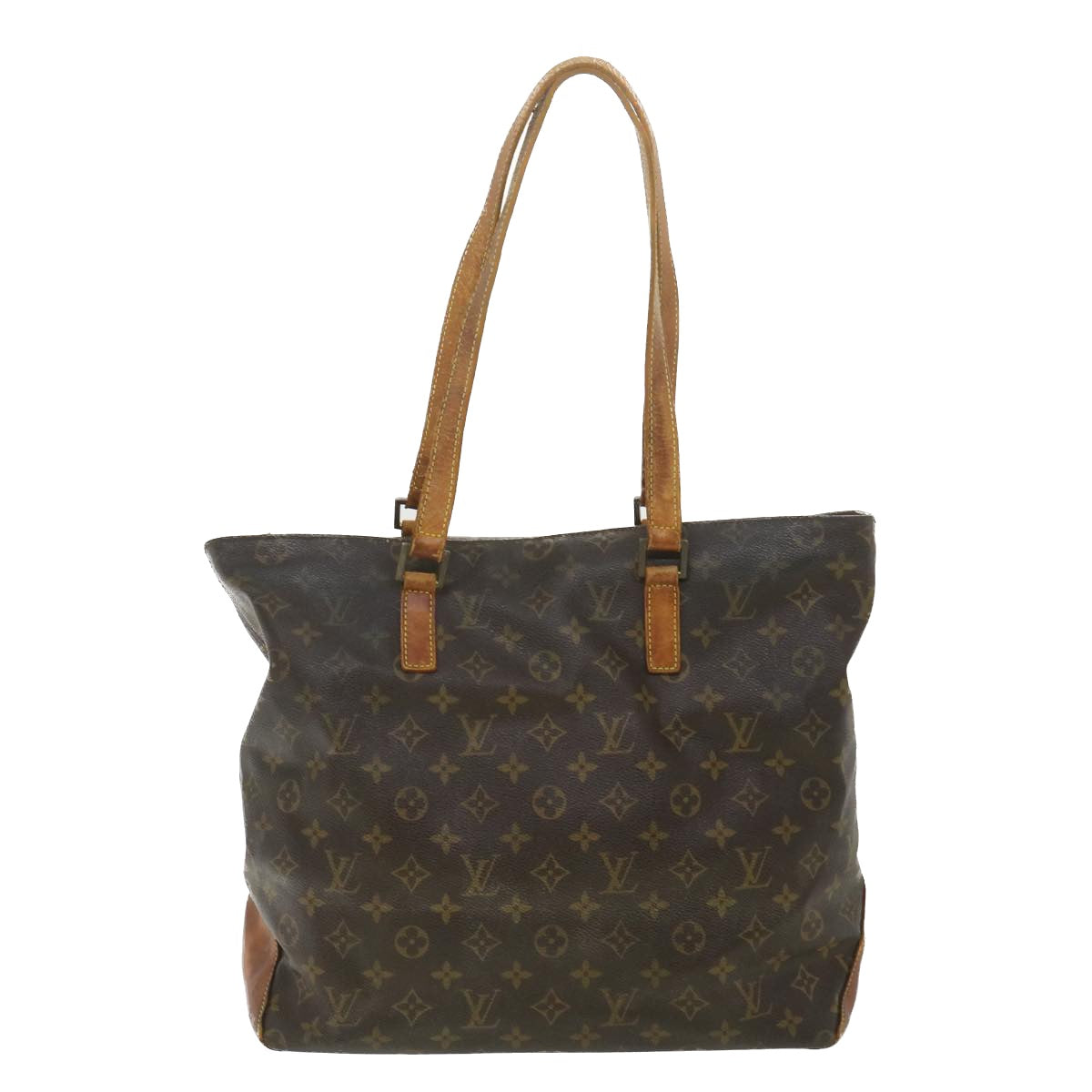 LOUIS VUITTON Monogram Cabas Mezzo Tote Bag M51151 LV Auth bs4475