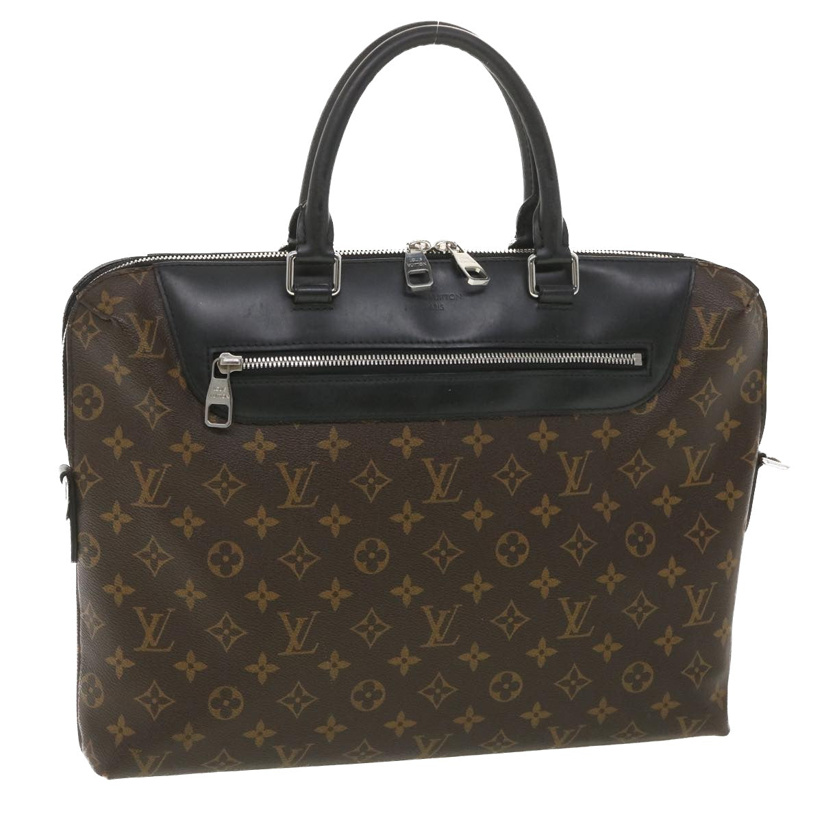 LOUIS VUITTON Macassar Porte Documents Jour Business Bag Black M54019 LV bs4476