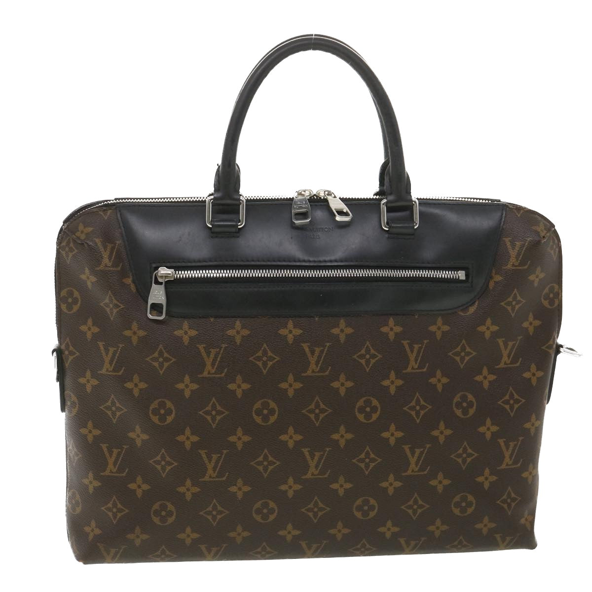 LOUIS VUITTON Macassar Porte Documents Jour Business Bag Black M54019 LV bs4476