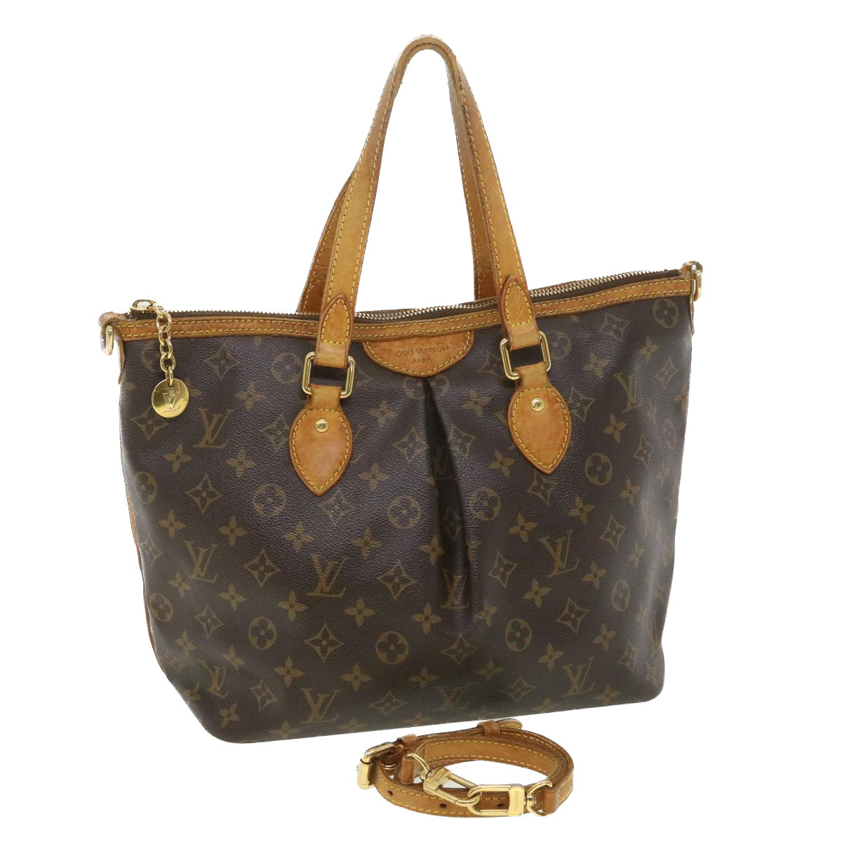 LOUIS VUITTON Monogram Palermo PM Tote Bag M40145 LV Auth bs4478