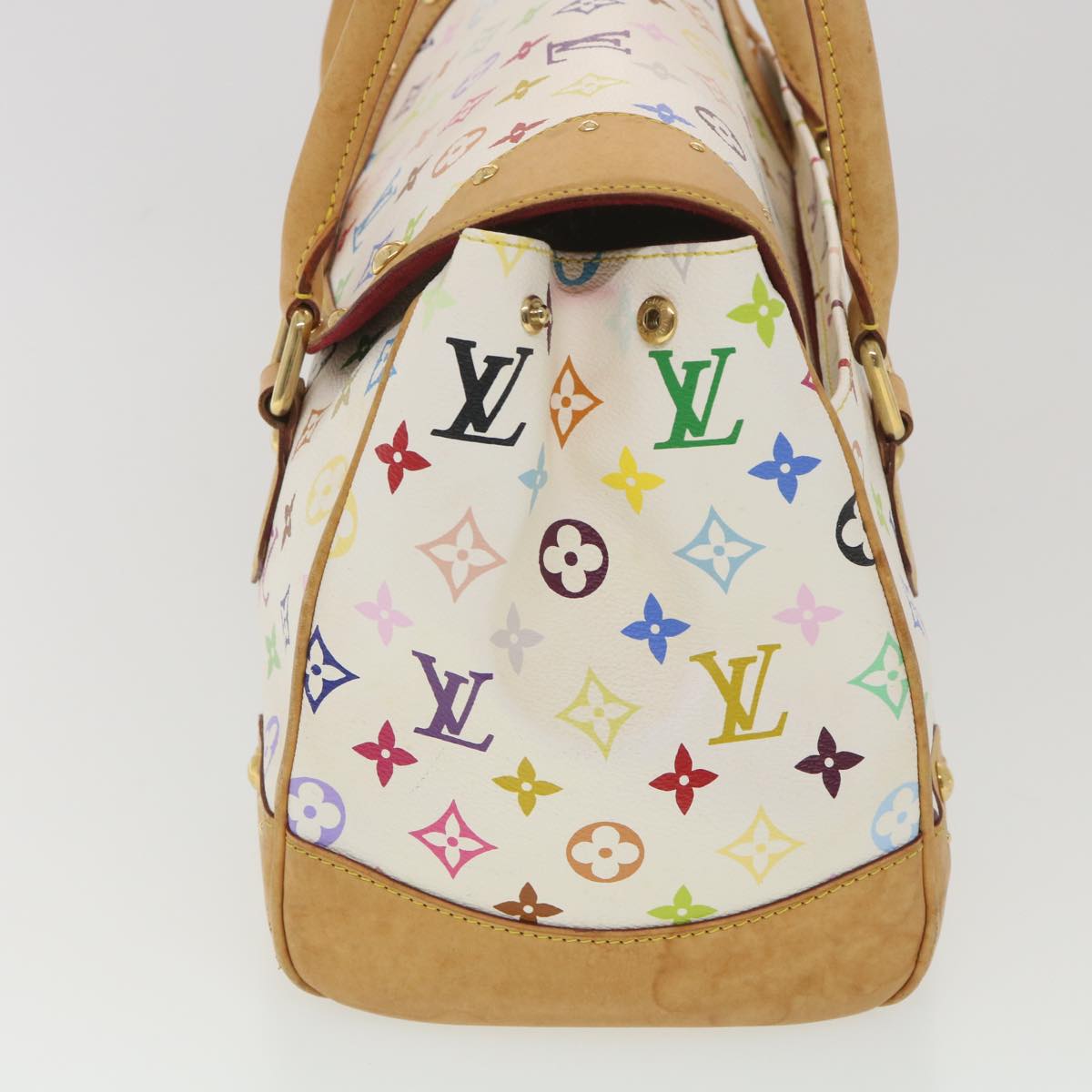 LOUIS VUITTON Monogram Multicolor Beverly GM Hand Bag White M40201 Auth bs4480