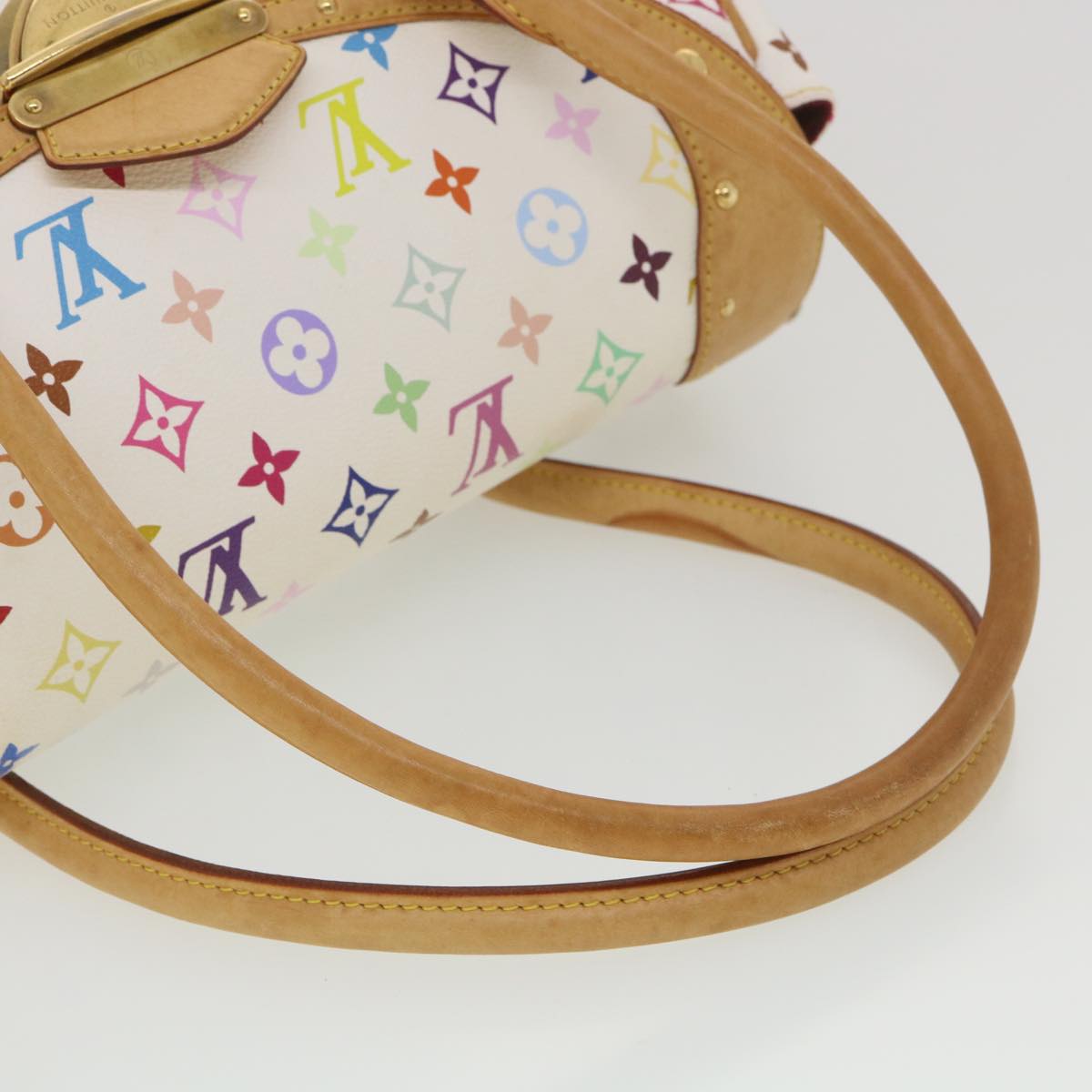 LOUIS VUITTON Monogram Multicolor Beverly GM Hand Bag White M40201 Auth bs4480