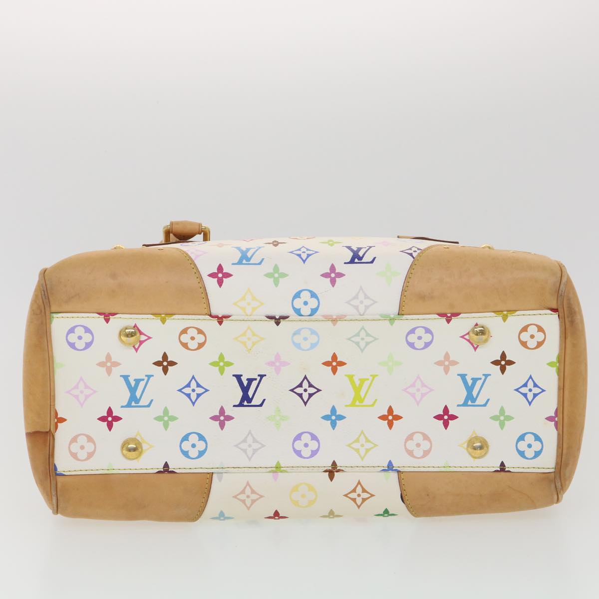 LOUIS VUITTON Monogram Multicolor Beverly GM Hand Bag White M40201 Auth bs4480