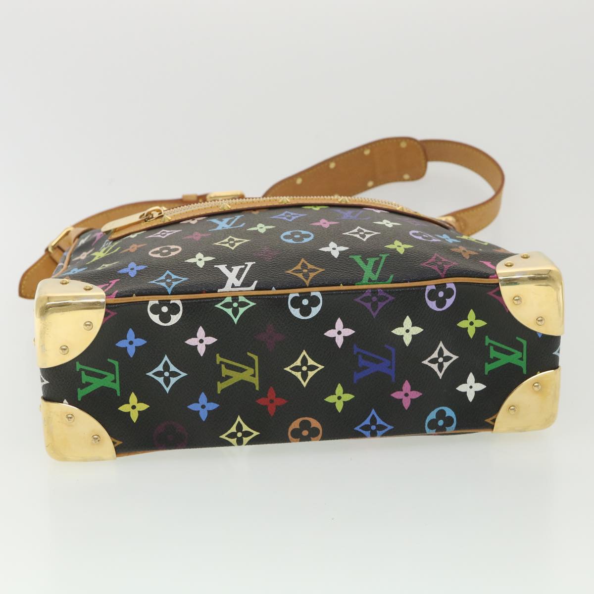 LOUIS VUITTON Monogram Multicolor Boulogne Shoulder Bag Black M92638 Auth bs4495