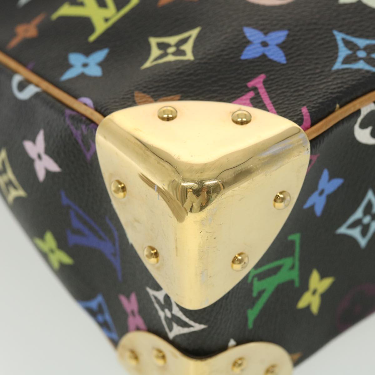 LOUIS VUITTON Monogram Multicolor Boulogne Shoulder Bag Black M92638 Auth bs4495