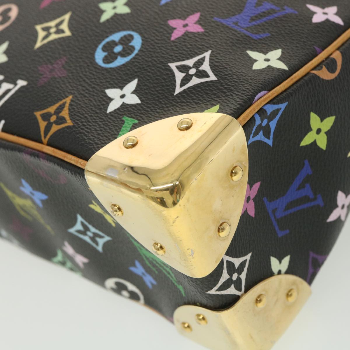 LOUIS VUITTON Monogram Multicolor Boulogne Shoulder Bag Black M92638 Auth bs4495