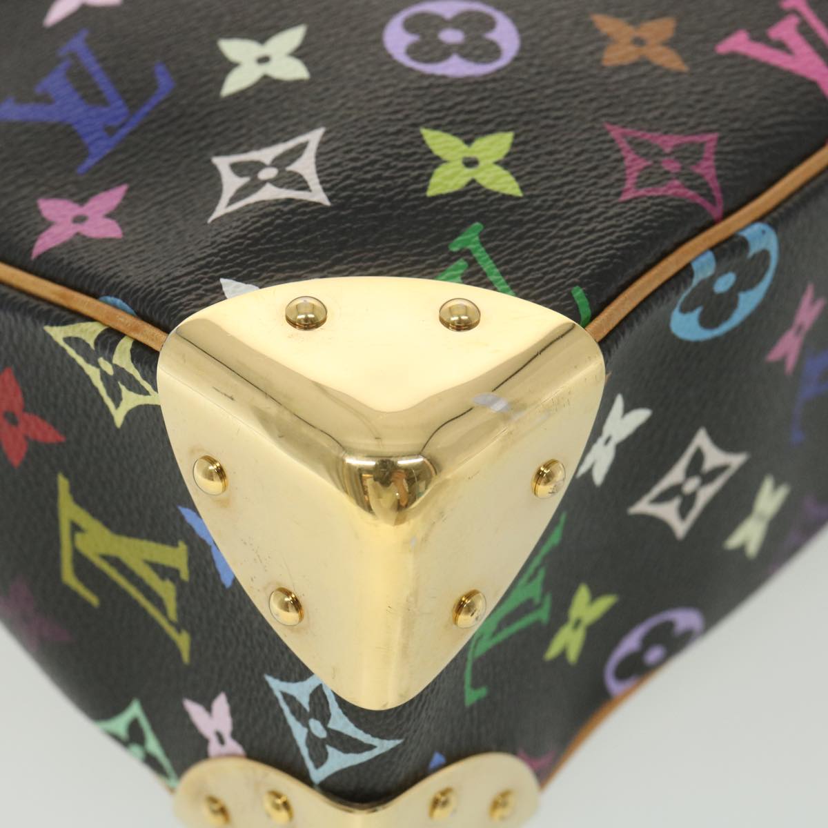 LOUIS VUITTON Monogram Multicolor Boulogne Shoulder Bag Black M92638 Auth bs4495