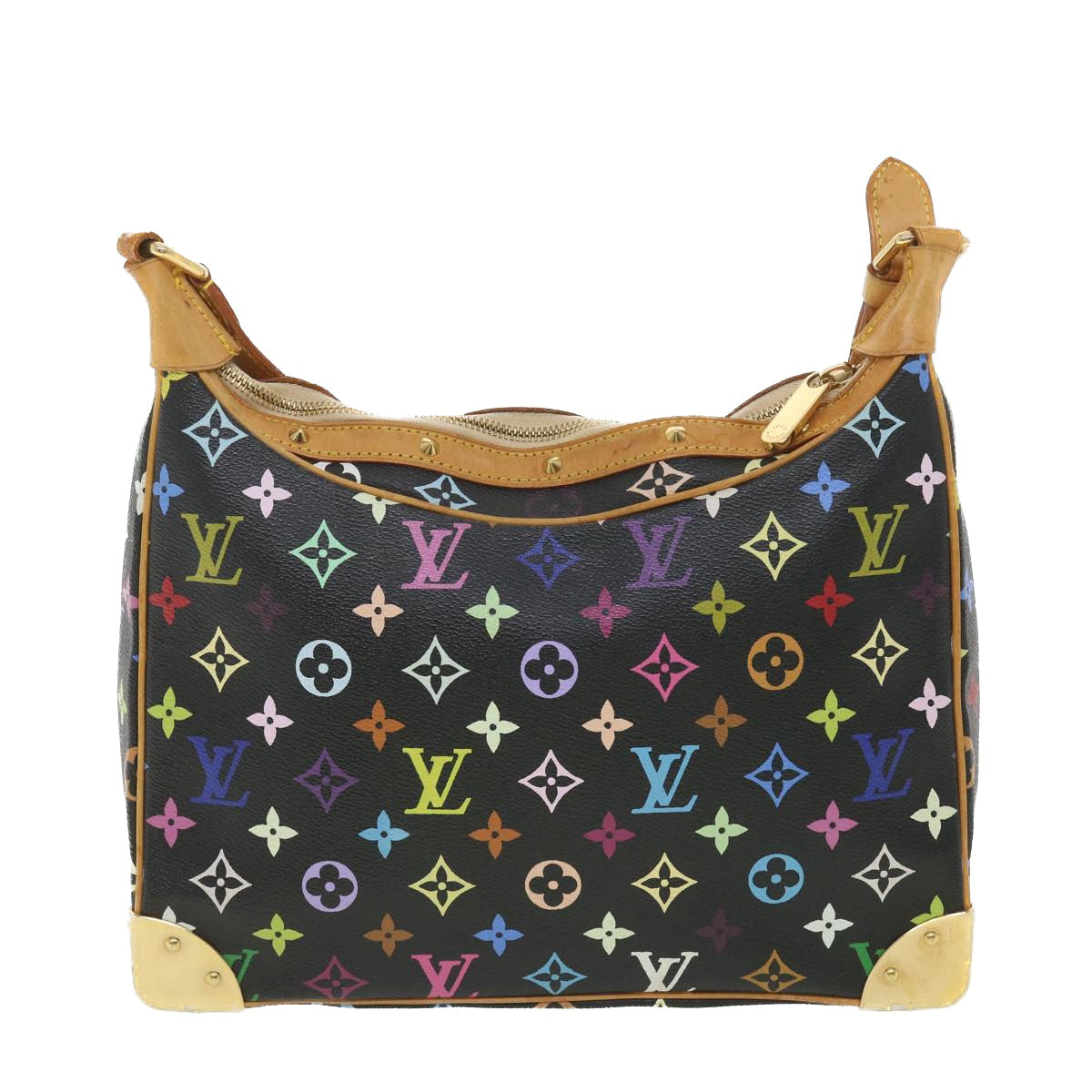 LOUIS VUITTON Monogram Multicolor Boulogne Shoulder Bag Black M92638 Auth bs4495 - 0