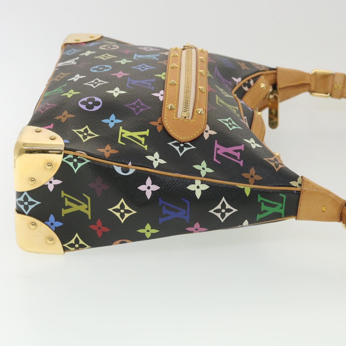 LOUIS VUITTON Monogram Multicolor Boulogne Shoulder Bag Black M92638 Auth bs4495