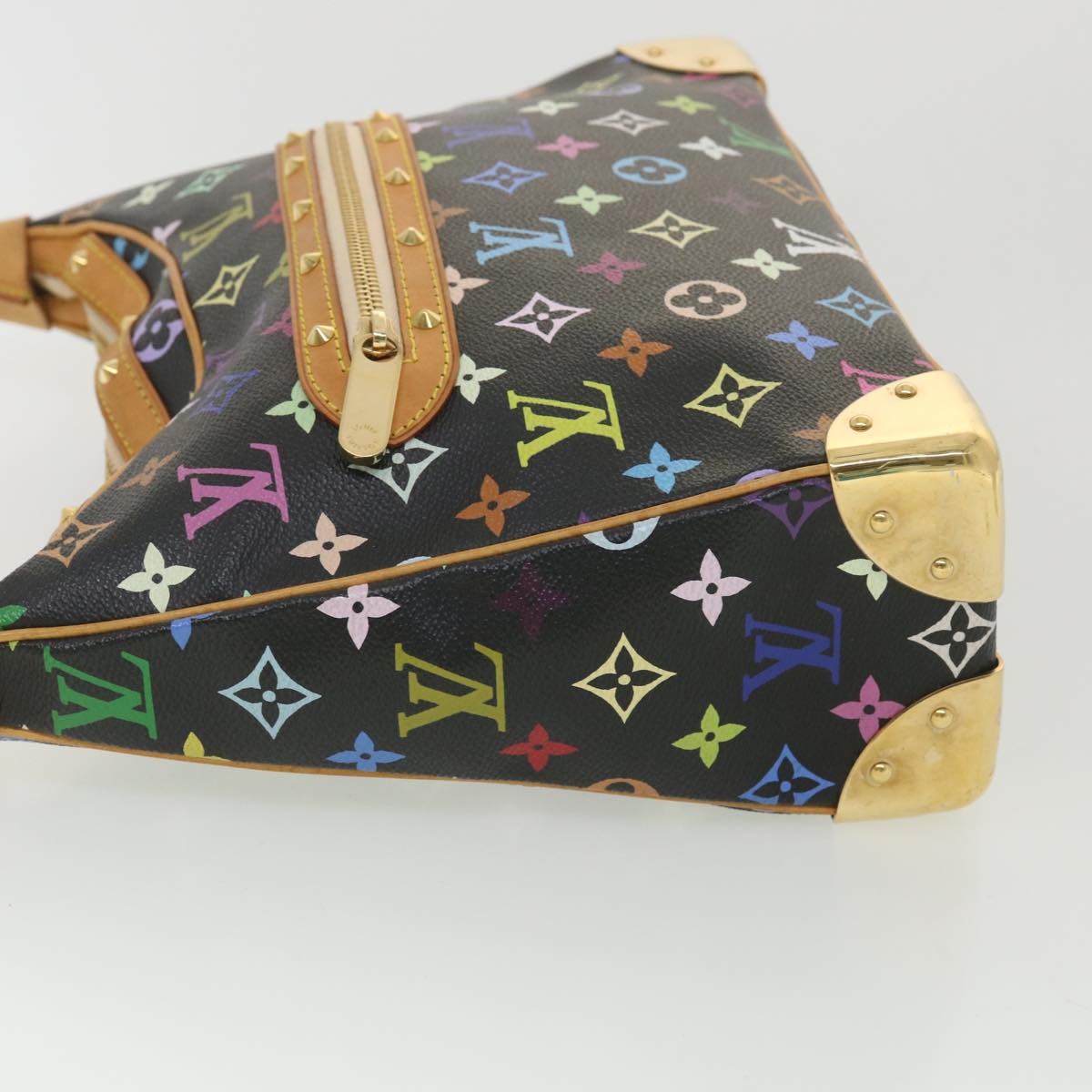 LOUIS VUITTON Monogram Multicolor Boulogne Shoulder Bag Black M92638 Auth bs4495