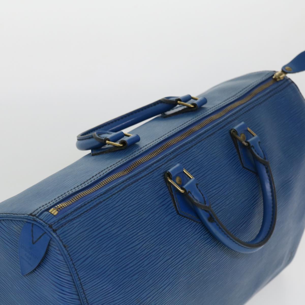 LOUIS VUITTON Epi Speedy 40 Hand Bag Toledo Blue M42985 LV Auth bs4497