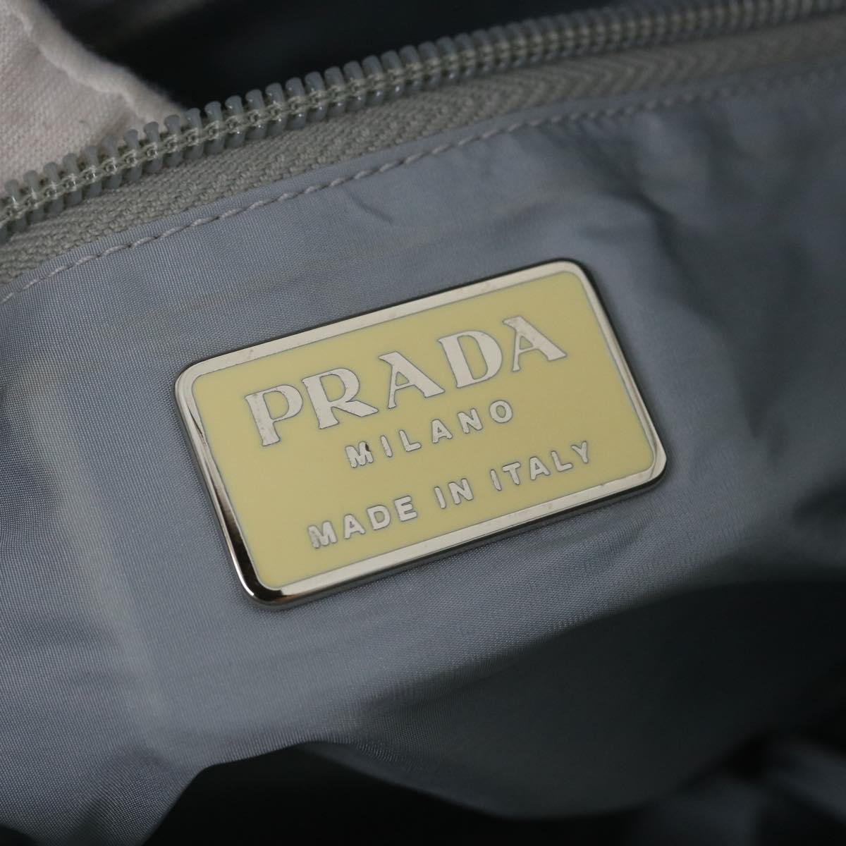 PRADA Hand Bag Nylon Light Blue Auth bs4516
