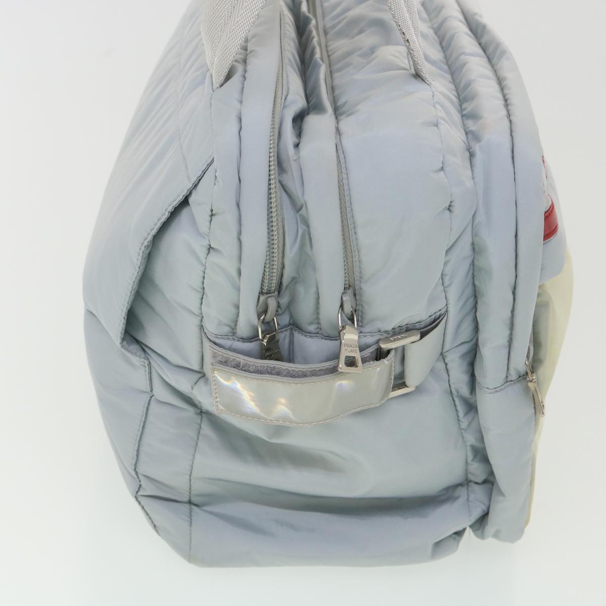 PRADA Hand Bag Nylon Light Blue Auth bs4516