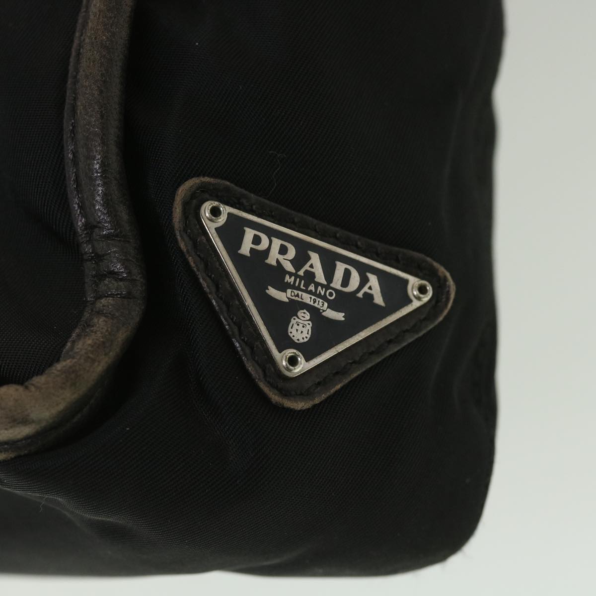 PRADA Shoulder Bag Nylon Black Auth bs4565