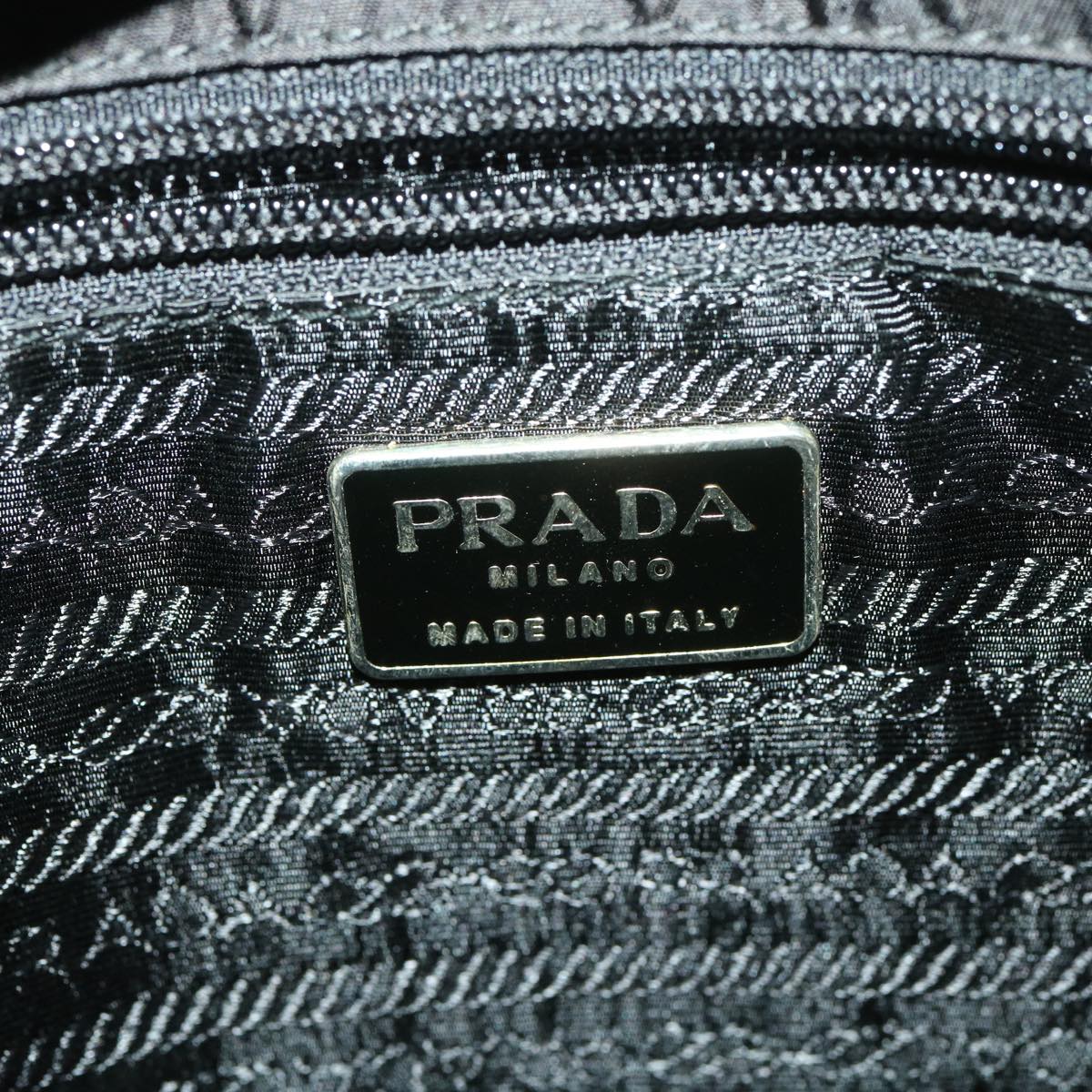 PRADA Shoulder Bag Nylon Black Auth bs4565