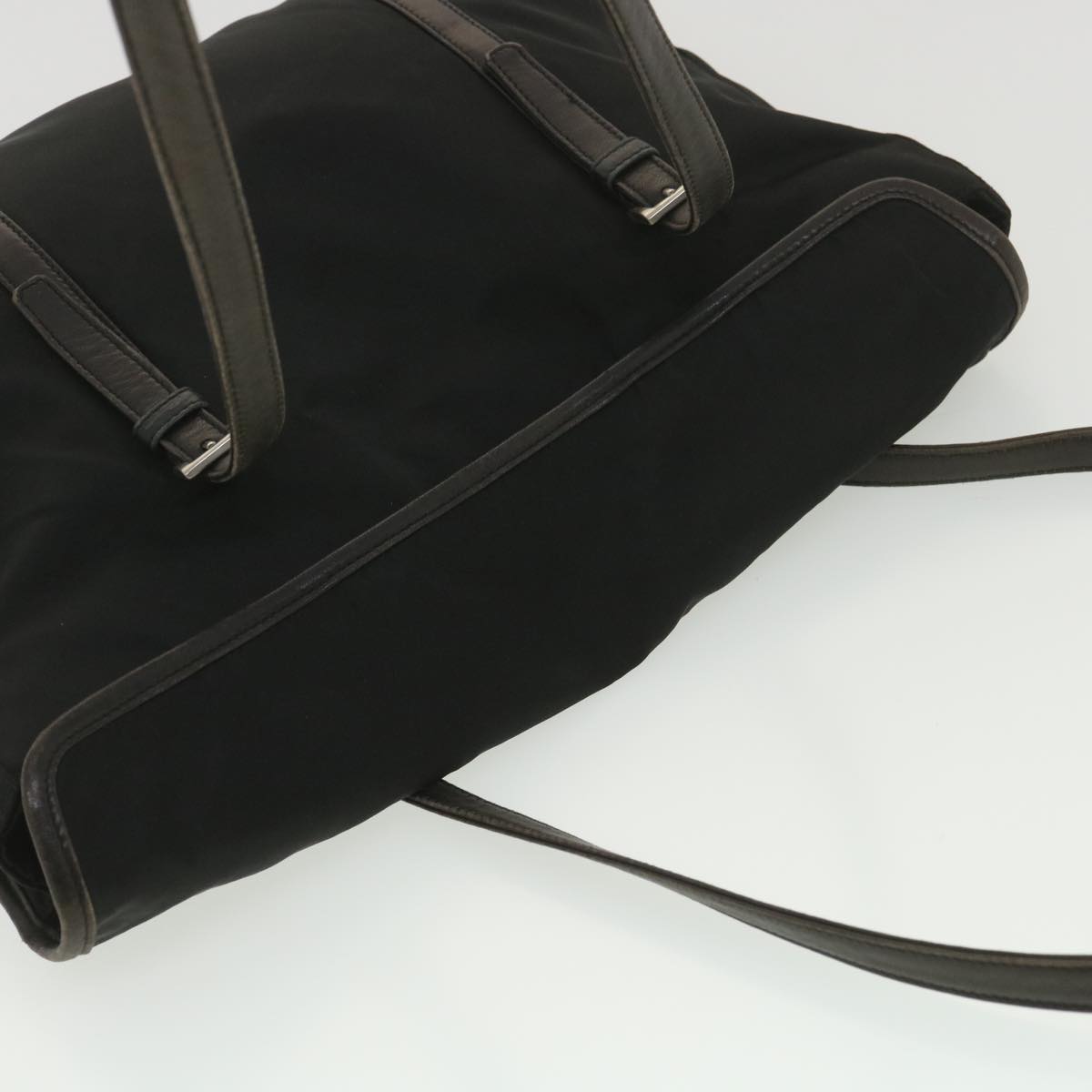 PRADA Shoulder Bag Nylon Black Auth bs4565