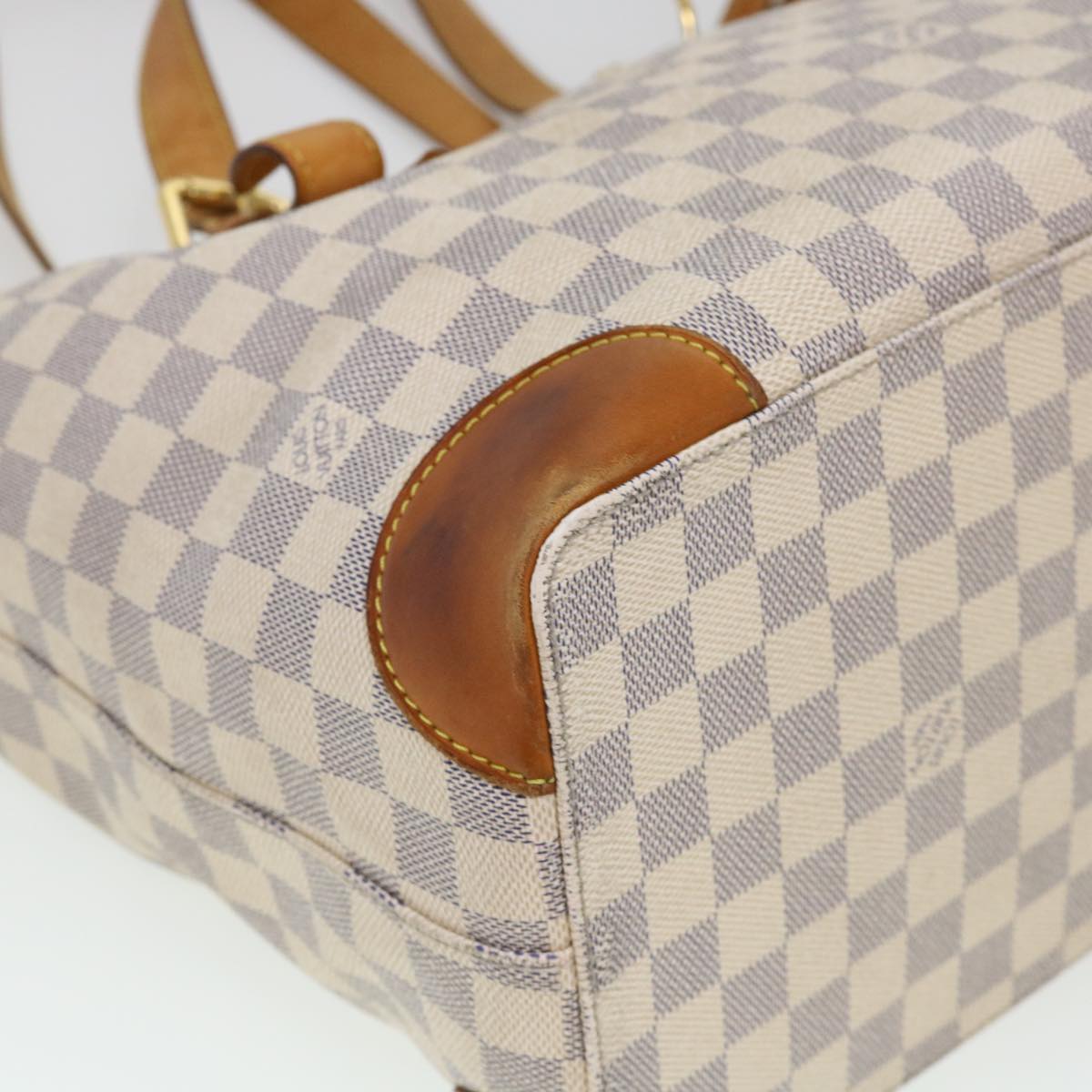 LOUIS VUITTON Damier Azur Hampstead MM Tote Bag N51206 LV Auth bs4566