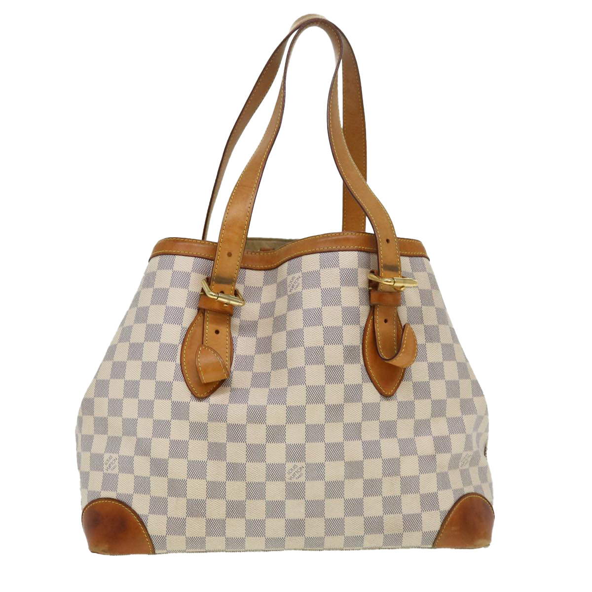 LOUIS VUITTON Damier Azur Hampstead MM Tote Bag N51206 LV Auth bs4566 - 0