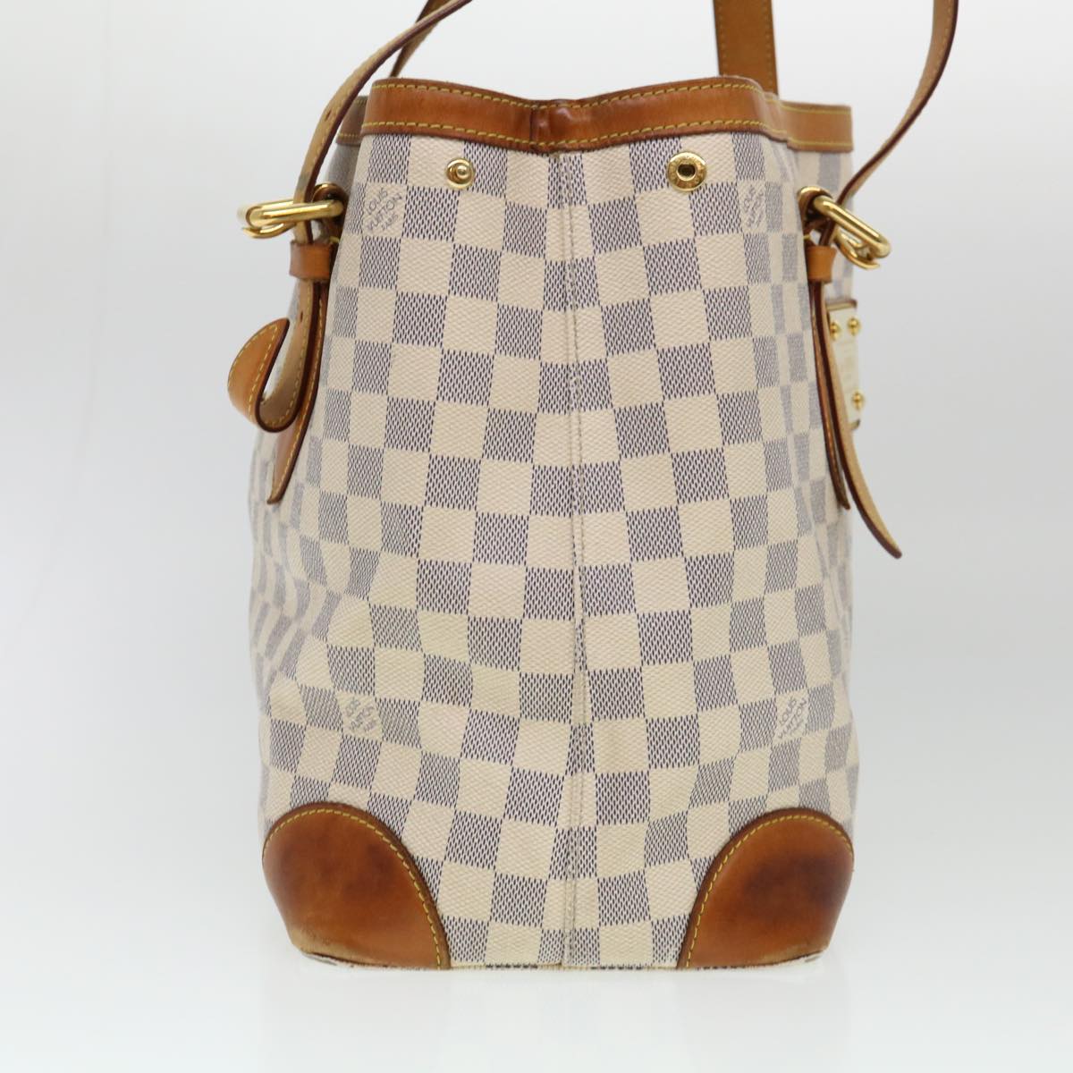 LOUIS VUITTON Damier Azur Hampstead MM Tote Bag N51206 LV Auth bs4566