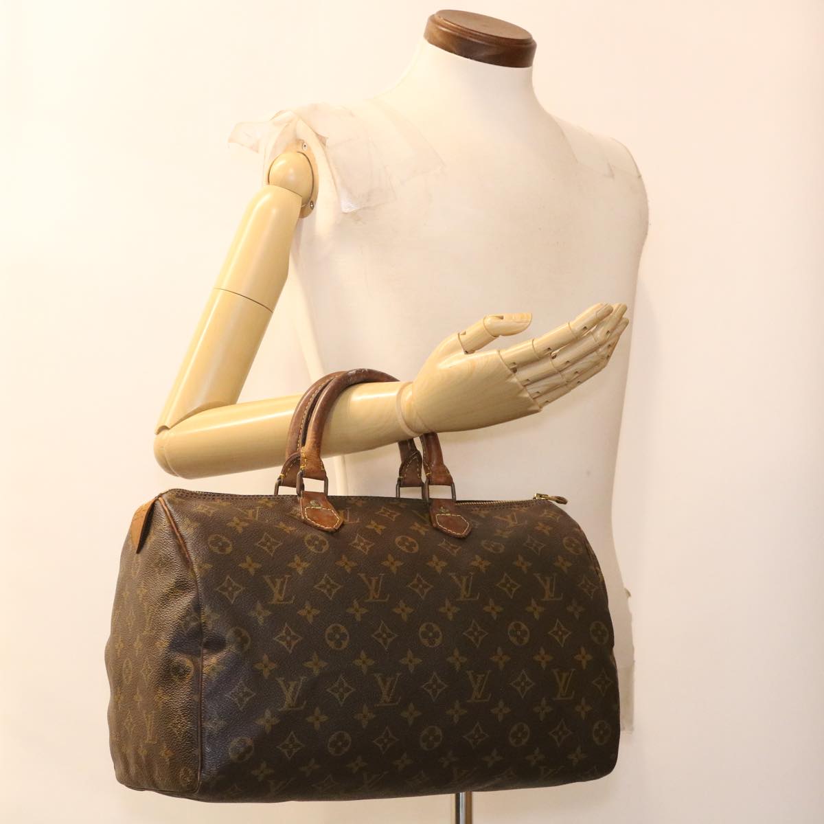 LOUIS VUITTON Monogram Speedy 35 Hand Bag M41524 LV Auth bs4567