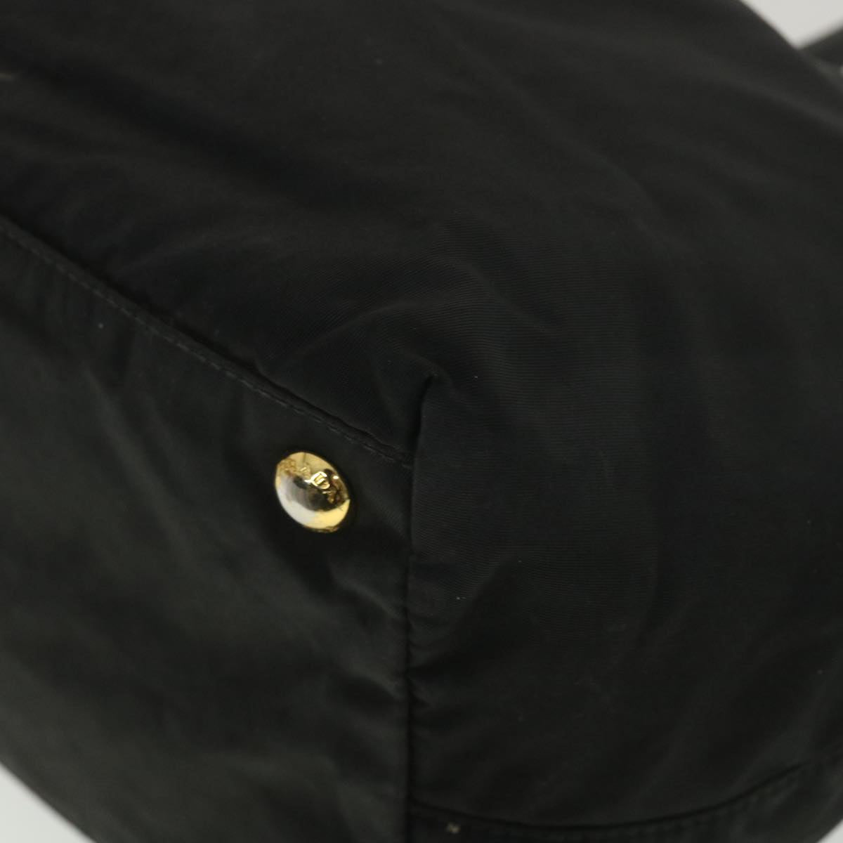 PRADA Hand Bag Nylon Black Auth bs4599