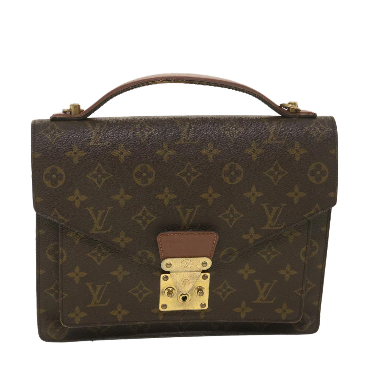 LOUIS VUITTON Monogram Monceau 28 Hand Bag 2way M51185 LV Auth bs4604