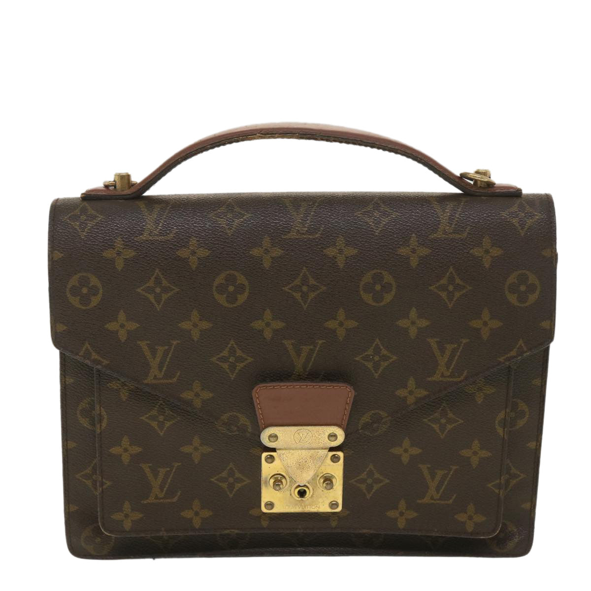 LOUIS VUITTON Monogram Monceau 28 Hand Bag 2way M51185 LV Auth bs4604