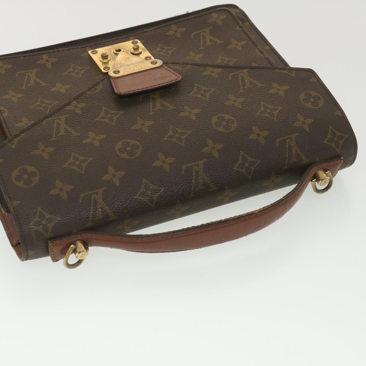 LOUIS VUITTON Monogram Monceau 28 Hand Bag 2way M51185 LV Auth bs4604