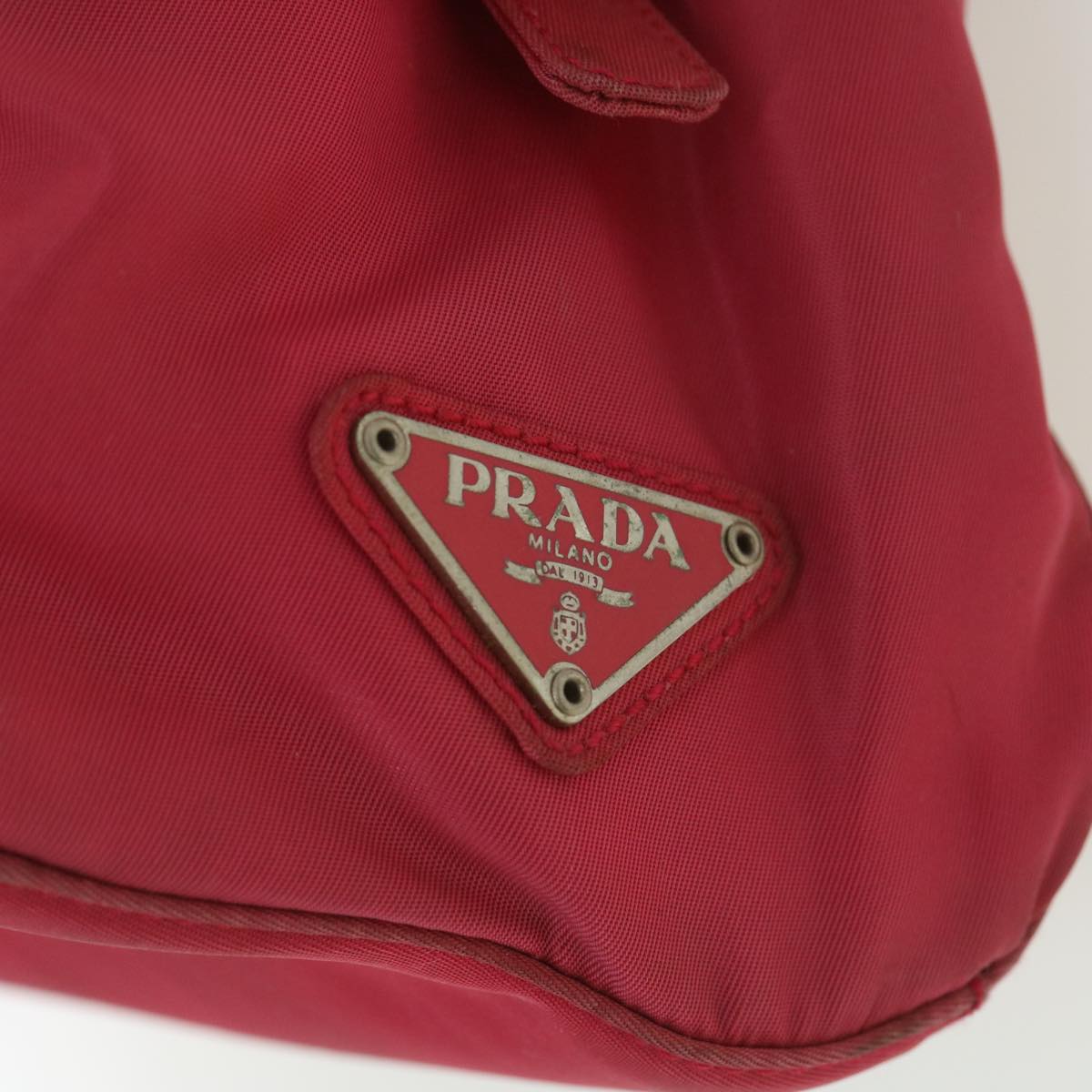 PRADA Hand Bag Nylon Pink Auth bs4613