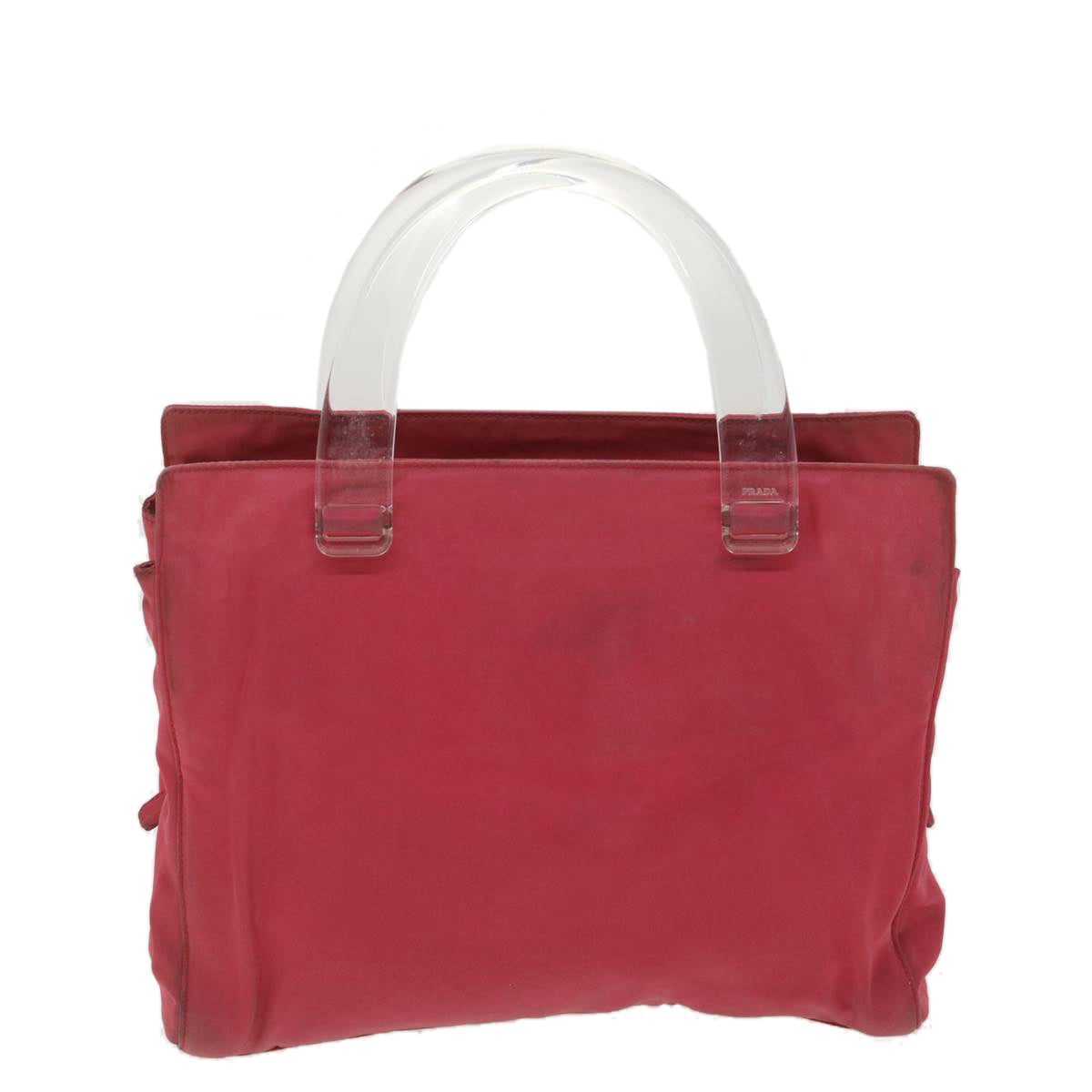 PRADA Hand Bag Nylon Pink Auth bs4613 - 0