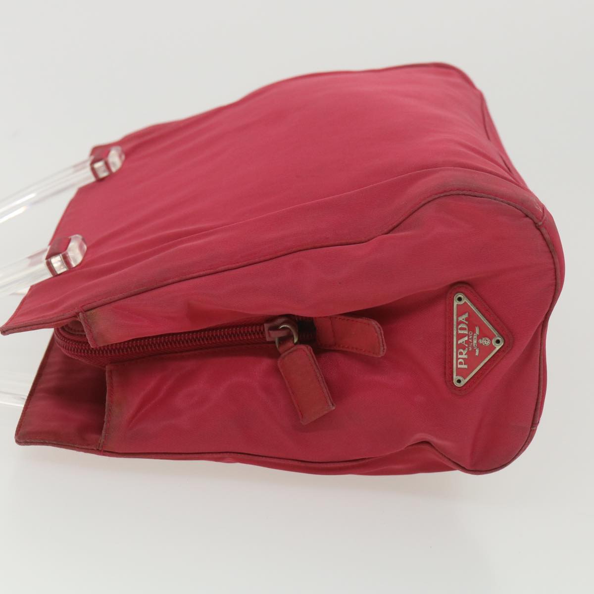 PRADA Hand Bag Nylon Pink Auth bs4613