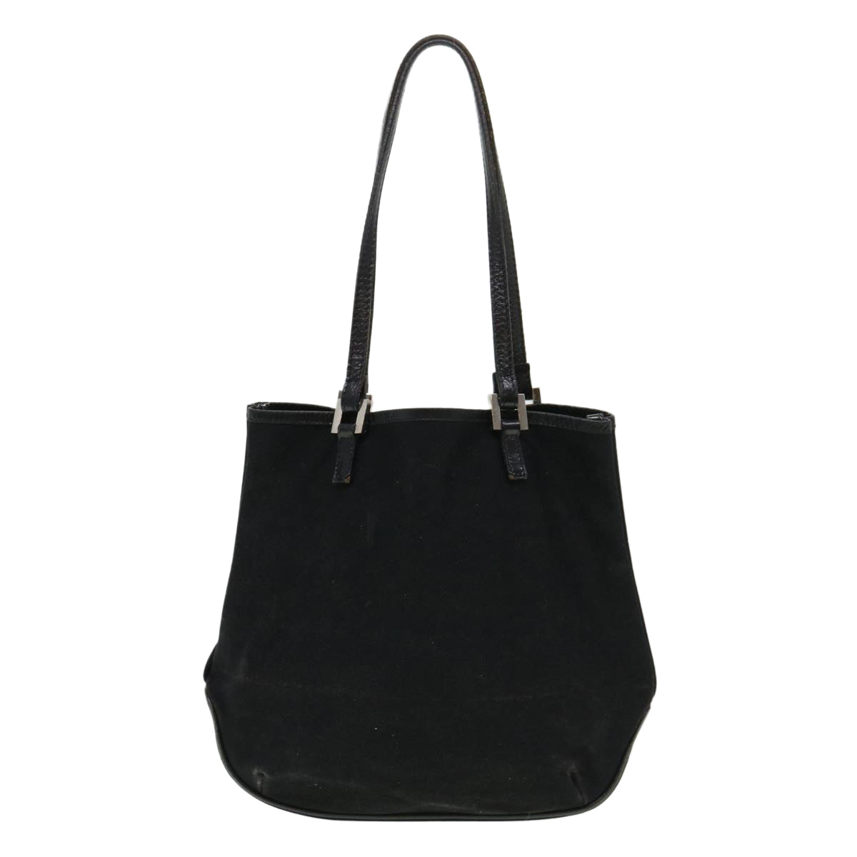 FENDI Tote Bag Nylon Black Auth bs4673