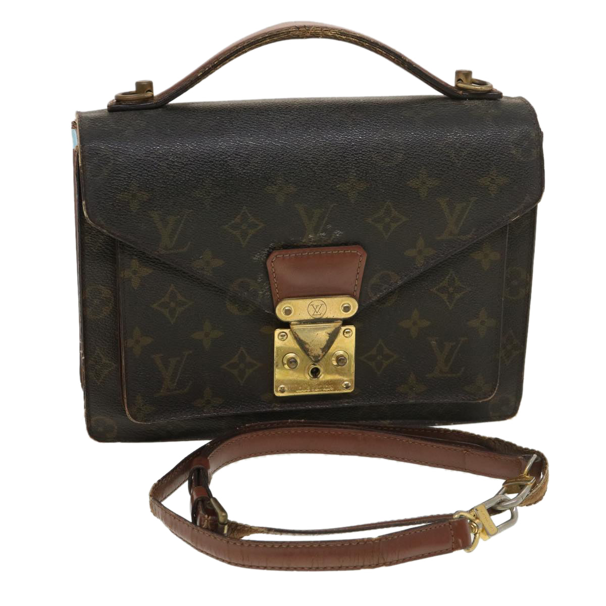 LOUIS VUITTON Monogram Monceau26 Shoulder Bag 2way M51187 LV Auth bs4675