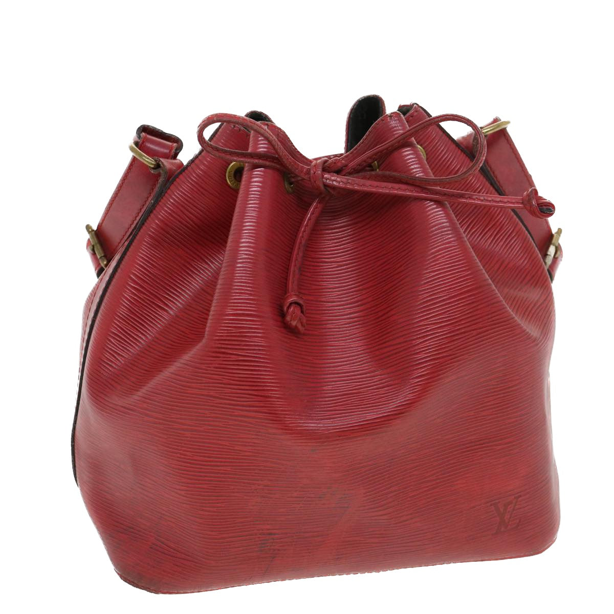 LOUIS VUITTON Epi Petit Noe Shoulder Bag Red M44107 LV Auth bs4678