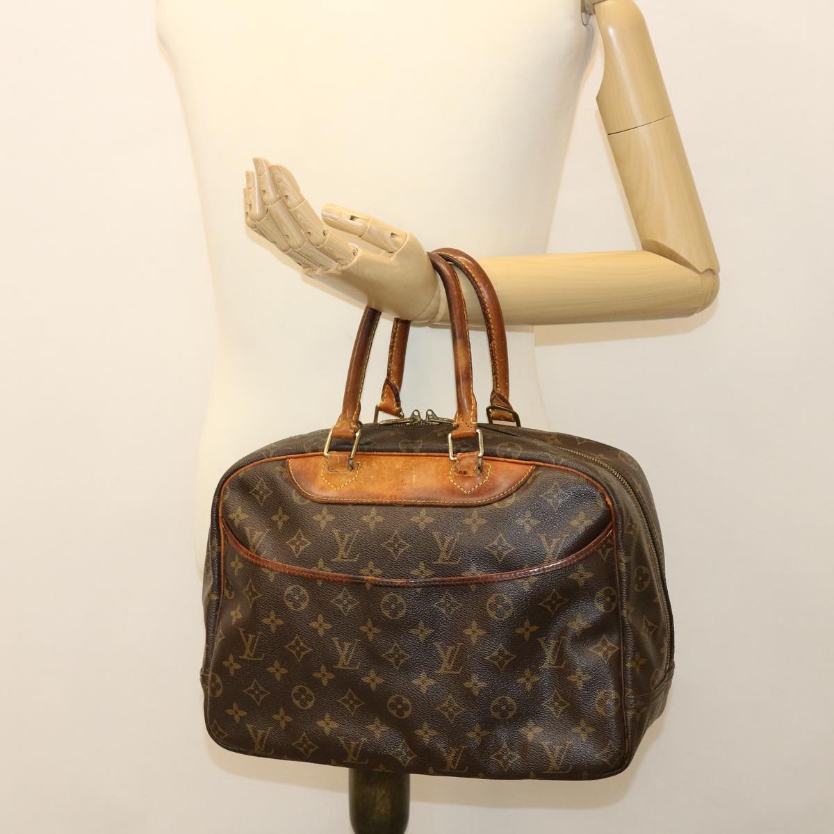 LOUIS VUITTON Monogram Deauville Hand Bag M47270 LV Auth bs4697