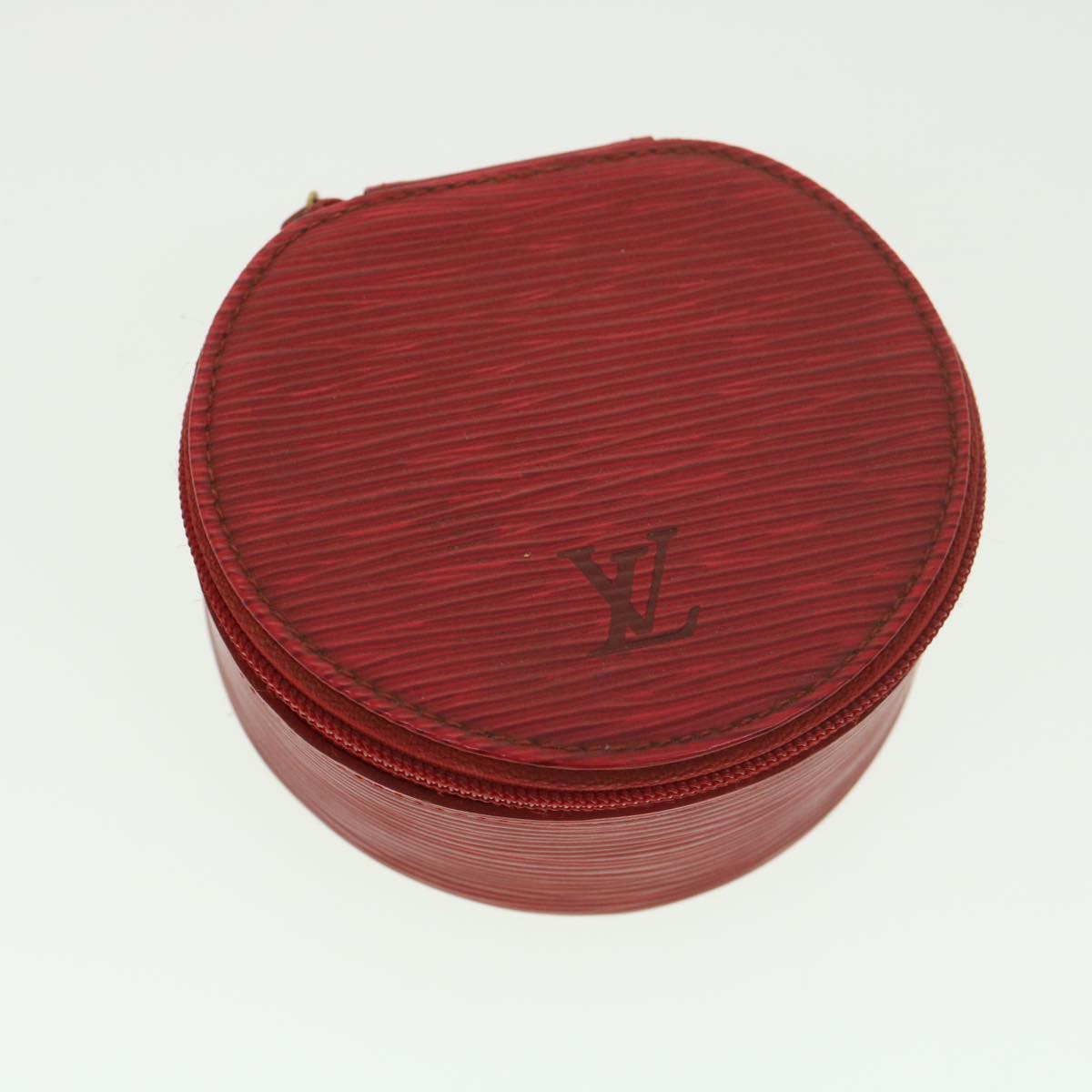 LOUIS VUITTON Epi Ecrin Bijoux 10 Jewelry Box Red M48217 LV Auth bs4719